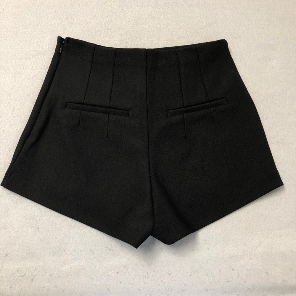 H&M Edition Shorts Womens Medium Black High Waisted Tailored Darted Dressy - Picture 5 of 12